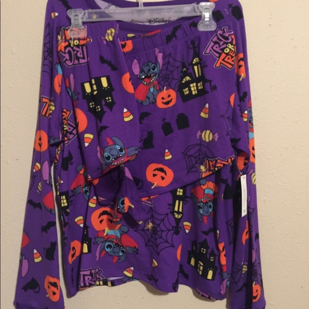 Leo and stitch pj set Halloween theme